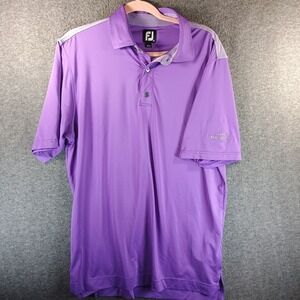 FootJoy Golf Shirt Polo Mens Medium Purple  Performance Logo The Ridge